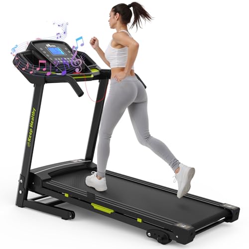 Image of FYC Folding Treadmill for Home with Incline 330lb Weight Capacity 3.5HP Portable Electric Treadmill with Bluetooth, 12 Preset Programs Exercise Running Machine Easy Assembly