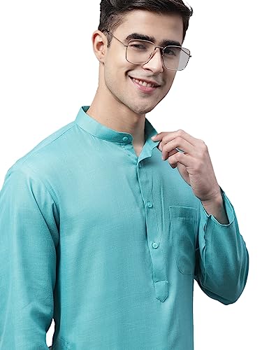 Image of Jompers Men's Cotton Regular Fit Solid Kurtas