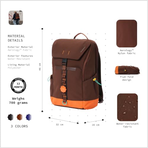 Image of Sidewalk 21L Laptop Backpack 15.6 Inch College Daily Carry | Water Resistant Easy Access Tech Slot Lightweight Nylon Padded Shoulder Straps Luggage Strap Side Bottle Pocket For Men Women