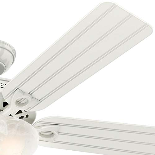 Hunter Fan Company, 53122, 52 inch Beachcomber White Indoor / Outdoor Ceiling Fan with LED Light Kit and Pull Chain - Image 4