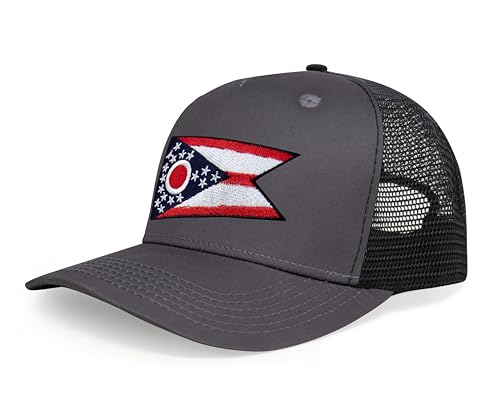 Image of International Tie State Hat for Men and Women, Adjustable Snapback Trucker Baseball Cap with Embroidered Patch