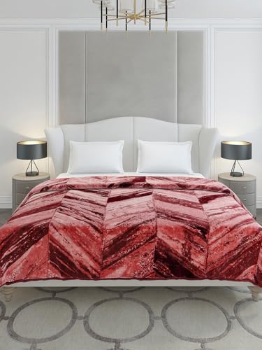 Image of Monte Carlo Double Bed Heavy Winter Blanket Denny 1 Ply PVC Pack 600 GSM | 3.2 KG (240x220 CM), Dark Grey
