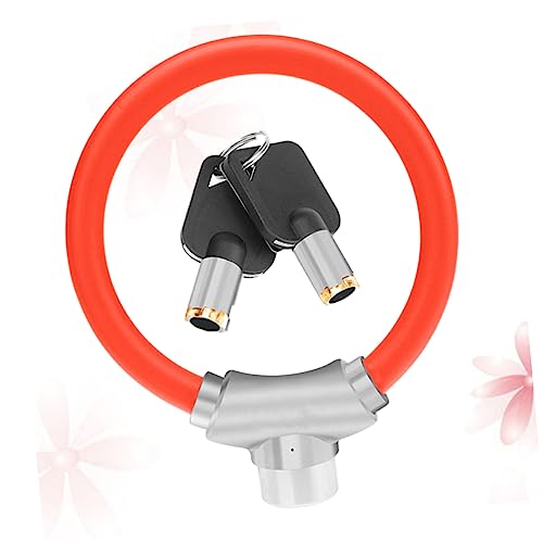 HEMOTON Uncuttable Bike Lock Full Solid Steel Wire Horseshoe Lock Ring for Cycling Parts