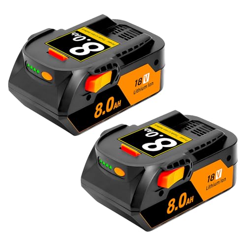 Upgraded 8000mAh Replacement for Ridgid 18V Battery Lithium Compatible with Ridgid 18 Volt Battery R840087 R...
