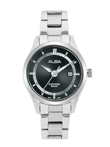 Alba Stainless Steel Men Analog Wristwatch As9R19X1, Black Dial, Silver Band (B0CD847MTM) Amazon Price History, Amazon Price Tracker