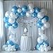 10x10ft Wrinkle Free White Backdrop Curtain for Parties Soft Fabric Drapes Wedding White Curtain Backdrop for Birthday Party Decorations Background for Photography 5x10ft, 2 Panels