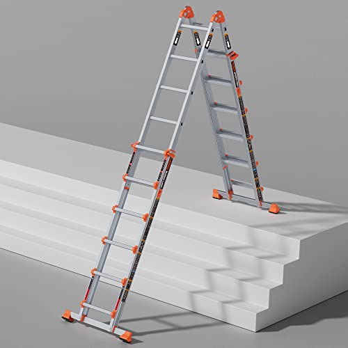 Image of LANBITOU Ladder A Frame Extension 22Ft Multi Position for Home 330lbs