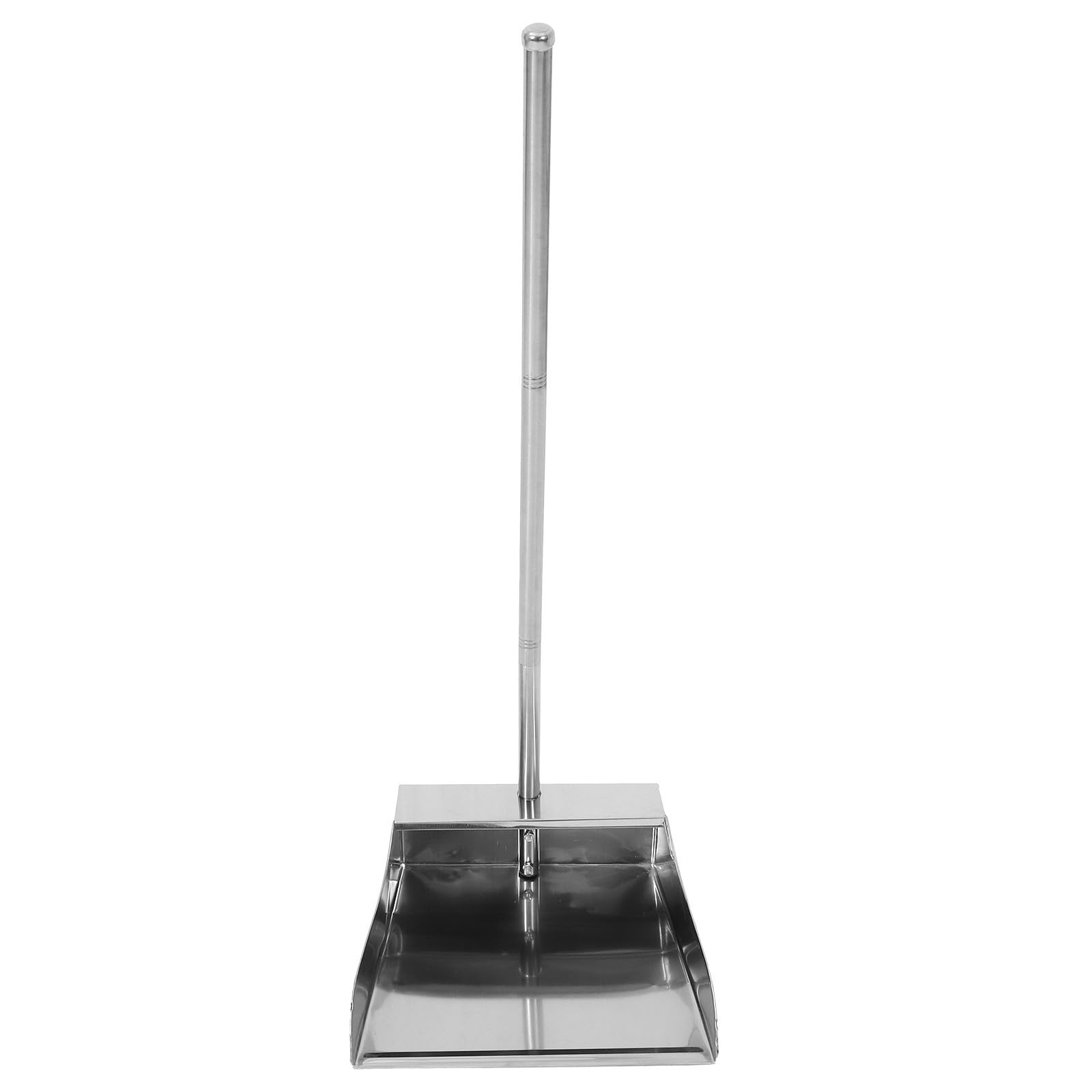 NUOBESTY Recogedor de Basura para Hogar de Acero Inoxidable con Mango Largo, Resistente y Antidesgaste, Diseño Elegante Adecuado para Limpieza en Casa o Bar
