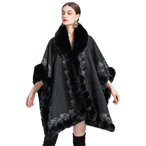Women's Autumn and Winter Shawl Cape Knitted Cardigan Coat for Women