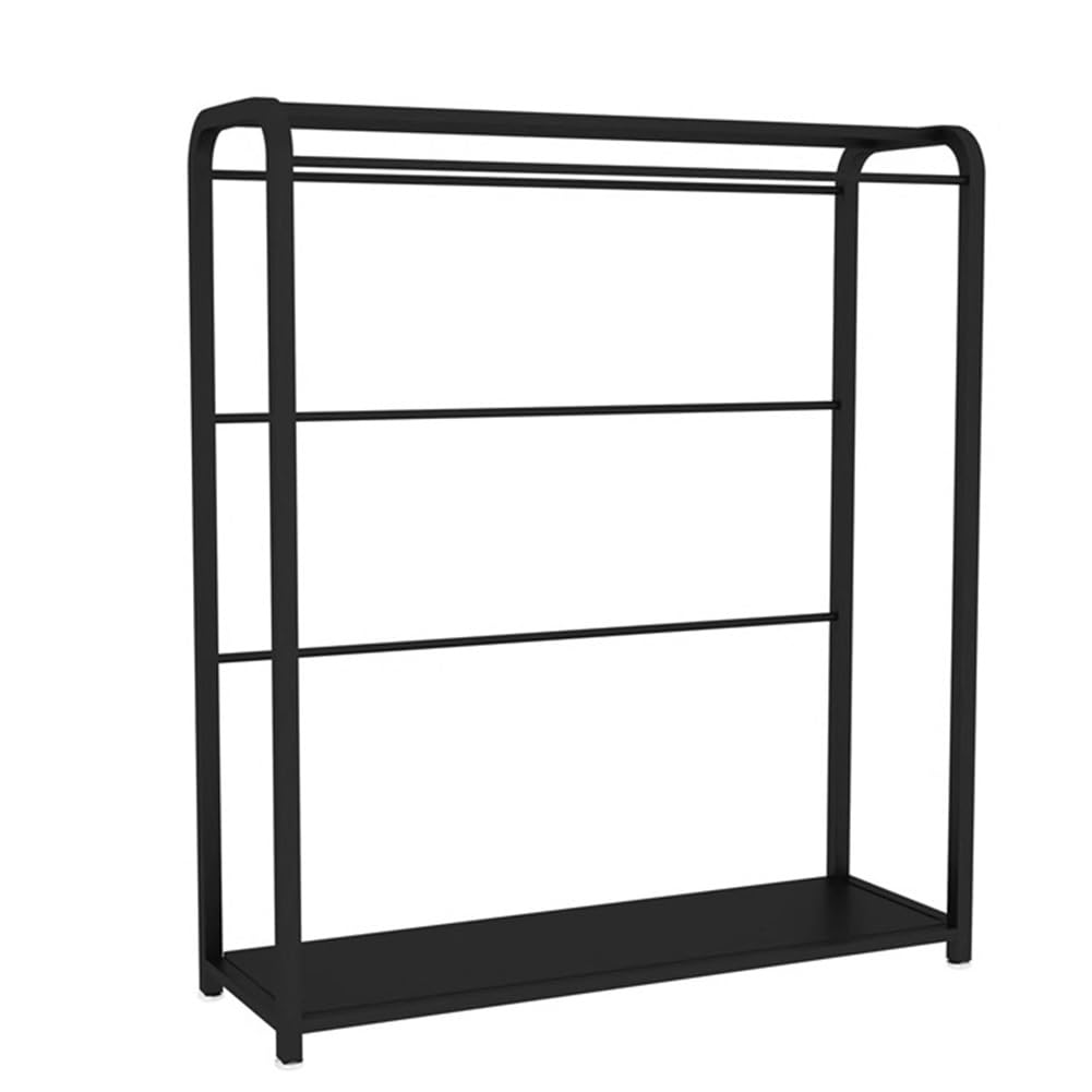 Scaffali Appendiabiti In Metallo Per Negozi Di Abbigliamento, Espositore Da Pavimento Per Biancheria Intima, Sciarpe, Mutandine, Calze, Pantofole E Pantaloncini, Facile Da Installare, Nero - 120X40X1