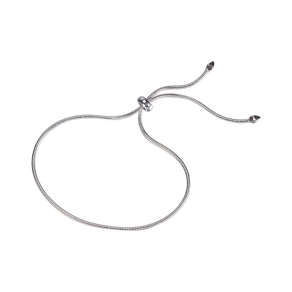 Girls Accessories Bracciale in Argento Sterling 925 Vintage per Donna Semplice Catena in Osso di Serpente Regolabile Fascino Classico per Gioielli Spiaggia Estiva Birthday Gift