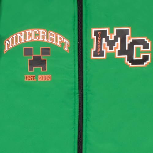 Minecraft Bomber Jacket for Boys, Zip-Up Graphic Print Varsity Jacket for Kids and Toddlers2