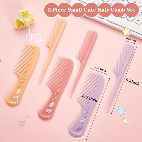 Set de 2 Peines Mini para Niños Color Rosa miniatura 2