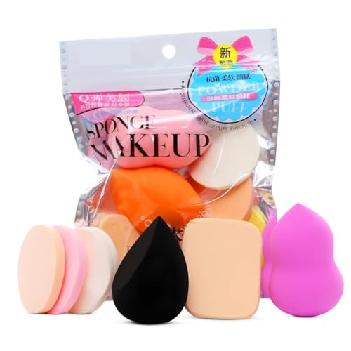 Image of 5Pcs Makeup Sponge Set Multicolor Latex-Free Beauty Blenders for Foundation, Powder & Cream | Soft, Reusable, Easy-to-Clean Blending Sponges for Flawless Makeup Application (Wet & Dry Use)