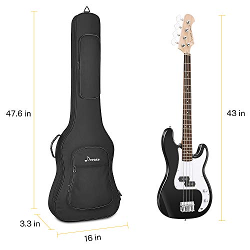 Donner Housse pour Guitare Basse Électrique de 43 pouces, Rembourrage de 12 mm en Nylon Indéchirable 600D, Double… - Les Beatles, Paul McCartney, John Lennon, RIngo Starr, George Harrison Donner Housse pour Guitare Basse Électrique de 43 pouces, Rembourrage de 12 mm en Nylon Indéchirable 600D, Double… – Image 3