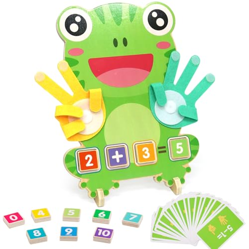 Pellinch Giocattoli di matematica in legno, apprendimento di conteggio per