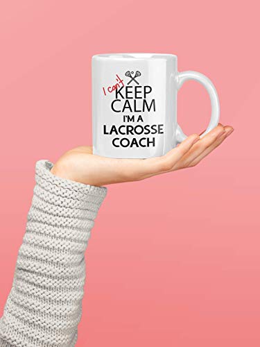 Taza de cerámica blanca 11 oz con mensaje lacrosse miniatura 7
