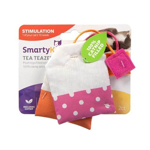 SmartyKat-2-Count-Tea-Teazers-Catnip-Cat-Toys-PinkOrange-2-Count SmartyKat (2 Count Tea Teazers Catnip Cat Toys - Pink/Orange, 2 Count - Image 1