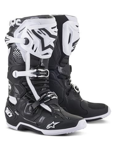Image of Alpinestars Tech 10 Boots, High-Performance Motocross Boots, CE-Certified, 10, Black /White