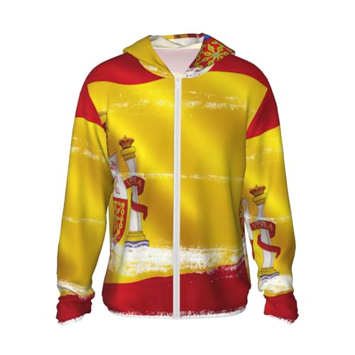 Sweat léger zippé Espagne | Veste à capuche respirante et douce pour homme et femme