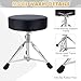 Seteol Snare Drum Stand + Thick Padded Round Drum Throne + 3 pairs of 5A Drumsticks + Drum Key, Adjustable Drum Hardware Set for 8 to 15 Inch Snare Drum and Practice Pad