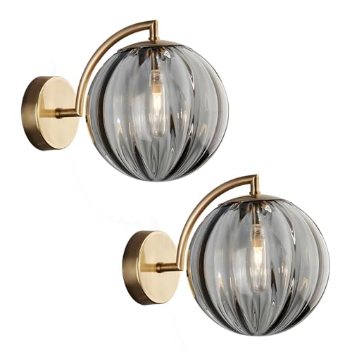 KCO Lighting Brushed Gold Glass Sconce