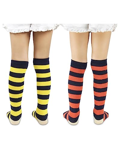 Image of Neska Moda Baby Boys & Girls Cotton Pack of 2 Pair Knee High Socks /Long Socks /Stockings (1-2 Years /2-3 Years /3-4 Years /4-6 Years)-SK1096andSK1100