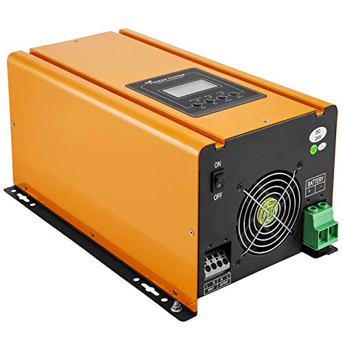 Moracle omvormer van zuivere sinusgolf, 2000 W, nominale stroom 4000 W, DC 24 V, AC 220 V, 230 V, 240 V, wisselstroomlader, LCD-display, kleurtransformator voor zonne-energie