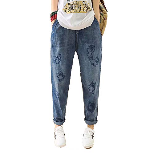 Jeans déchirés confortable taille cordon BaronHong fini les serrages