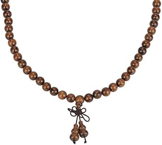 anzhongli Mala Beads Bracelet 108 8mm Prayer Meditation Sandalwood Elastic