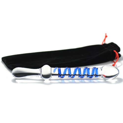 PleasureBox Sex Toy Sensual Glass Dildo Adults Probe, 23.5 cm