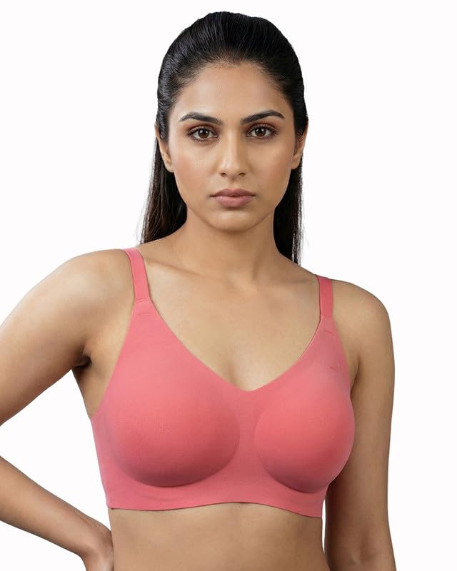 Image of Women's Cotton Padded Full Coverage Bonded Bra | Seamless T-Shirt Bra | Wire-Free | Breathable Cotton Fabric | Elastic-Free Bottom Band & Armholes | No Marks, No Digging | Pack of 1