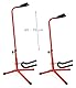 Classic Cantabile Gitarrenständer - Universal Gitarrenständer für Konzertgitarre, Westerngitarre, E-Gitarre, E-Bass - Gepolsterte Auflage - Klappbarer Gitarrenständer - Rot