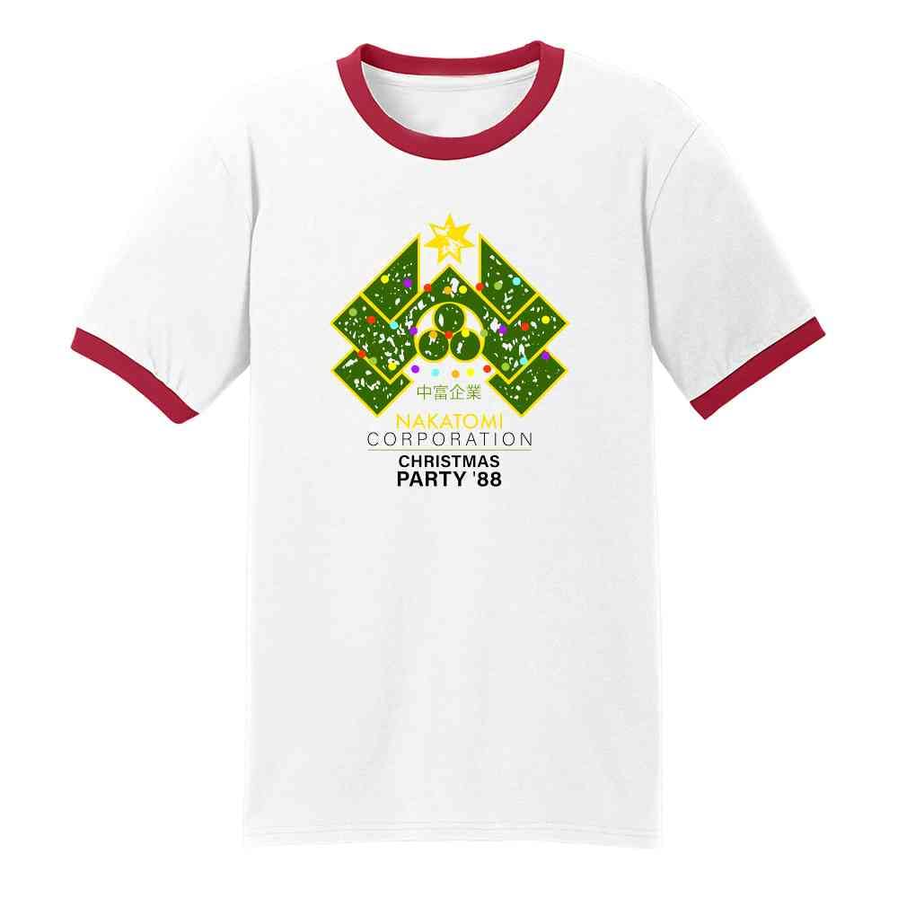 Pop Threads Nakatomi Plaza 1988 Christmas Party Holiday Graphic Tee T-Shirt for Men