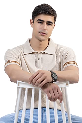 Armisto Men's 100% Cotton Fancy Party Polo T-Shirt/Neutral Colour