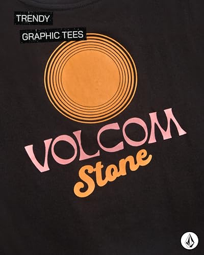Image of Volcom Girls Shirts - Casual Crewneck Short Sleeve Graphic Tee Trendy Tops - Breathable Girls Summer Clothes
