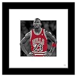 Trends International Gallery Pops Michael Jordan - MJ Pose Color Pop Wall Art, Black Framed Version, 12' x 12'