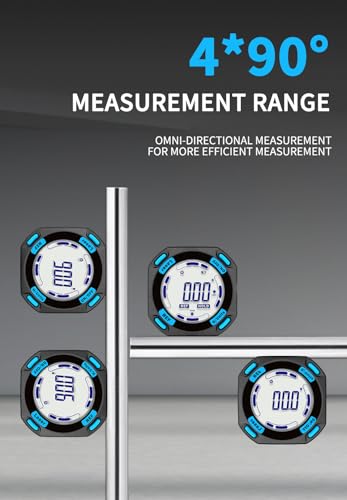 Digitaler Laser Winkelmesser, Lytool Neigungsmesser Laser Wasserwaage mit Fünfseitiger Magnet, Doppelseitigem Laser- LCD Display, Type-C Schnittstelle- Magnetische Bevel Box für Holzarbeiten, Bau, DIY