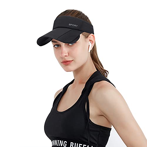 Sombrero tipo visera con ala ancha ajustable para mujer miniatura 2
