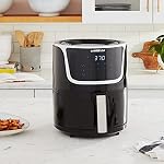 GoWISE USA GW22966 Apéritif & Déshydrateur électrique Air Fryer avec écran tactile numérique + Livre de recettes, 5-Qt, Noir/Argent
