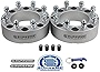 Supreme Suspensions - 2' Wheel Spacers Kit for 2005-2022 Ford F-250 / F-350 Super Duty 2WD 4WD - BP: 8x170mm / CB: 125mm / Studs: M14x1.5 [2pc Silver Pack] - 4 Tire Valve Caps Included