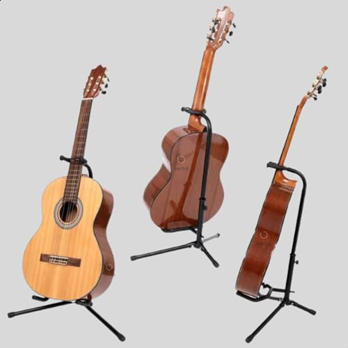 Suporte de Chão Violão Guitarra Baixo Com Trava de Segurança Profissional Dobravel
