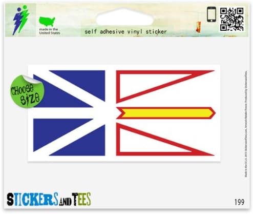 Newfoundland Labrador Canada Flag Car Sticker Indoor Outdoor 5" x 3"