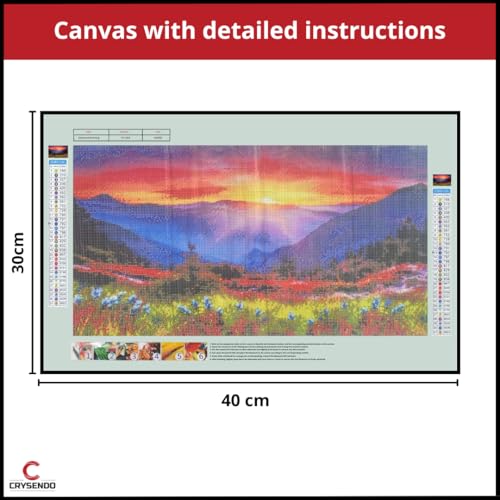 Image of Crysendo 5D Diamond Painting Kit Lake House DIY Wall Decor (Sunset,30X40cm)