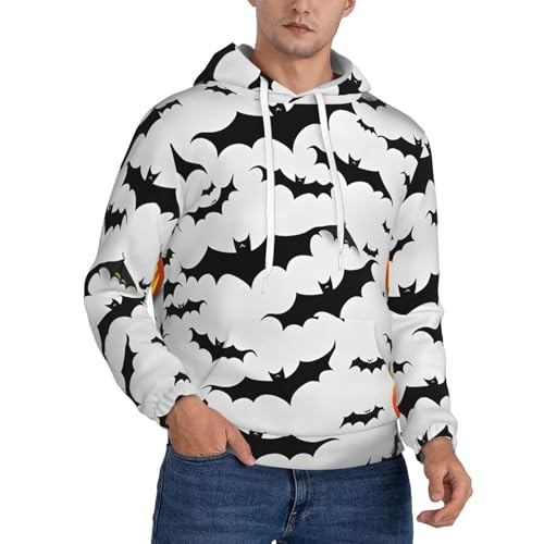 Sweat à capuche pour homme EdWal Halloween noir en polyester avec poche