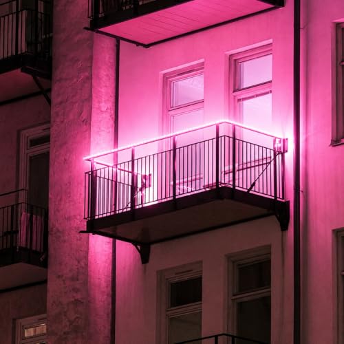 Image of COXO 1 Meters LED Rope Light for Decoration - Waterproof Pink SMD Cove Light for Ceiling, Home Decor, LED Pipe Light for Diwali, Festival, Indoor, Outdoor Use (Pink, 1 Meter)