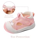 MASOCIO Baby Shoes Sandals Toddler Girls First Walking Pre Walkers Summer Soft Sole Trainers Infant 18-24 Months Size 4.5 UK Child Pink - Image 3