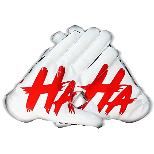 Eternity Gears - Jester Football Gloves - Tacky Grip Skin Tight Adult Football Gloves - Enhanced Performance Football Gloves Men - Pro Elite Super Sticky Receiver Football Gloves - Adult Sizes (Small) #TOP1