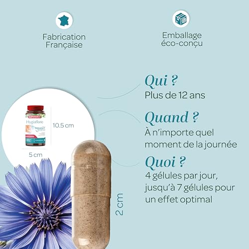 SUPERDIET - HYGIAFLORE - NOUVELLE FORMULE - Ventre plat - Complexe de 4 Plantes (dont Psyllium), Levure de bière et Ferments lactiques - 100 Gélules – Image 5
