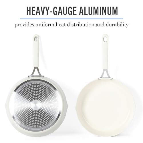 Martha-Stewart-Heathland-95-Inch-Aluminum-Fry-Pan-Cookware-Non-Toxic-Premium-Ceramic-Non-Stick-Frying-Pan-Kitchen-Egg-Pan-Omelet-Pan-Always-Pan-Pots-and-Pans-Linen-White-Induction-Safe Martha Stewart Heathland 95 Inch Aluminum Fry Pan Cookware Non Toxic Premium Ceramic Non Stick Frying Pan Kitchen Egg Pan Omelet Pan Always Pan Pots and Pans Linen White Induction Safe